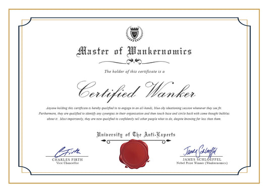 Master of Wankernomics Certificate